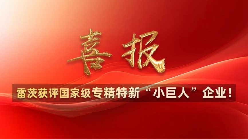 喜報(bào)：雷茨獲評(píng)國家級(jí)專精特新“小巨人”企業(yè)！